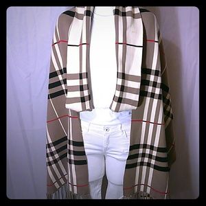 HM Women Reflections Striped & Fringed Cardigan